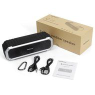 KooPower KOOMB0215BS 10W Aluminum Bluetooth Waterproof Speaker, Black / Silver N6