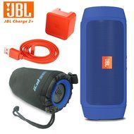 JBL Charge 2 Plus Splashproof Portable Bluetooth Speaker (Blue) + I3ePro Water Resistant Carry Pouch
