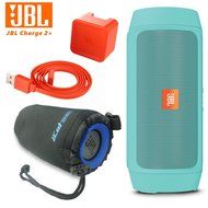 JBL Charge 2 Plus Splashproof Portable Bluetooth Speaker (Blue) + I3ePro Water Resistant Carry Pouch N3
