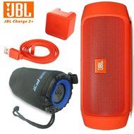JBL Charge 2 Plus Splashproof Portable Bluetooth Speaker (Blue) + I3ePro Water Resistant Carry Pouch N5