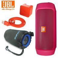 JBL Charge 2 Plus Splashproof Portable Bluetooth Speaker (Blue) + I3ePro Water Resistant Carry Pouch N7