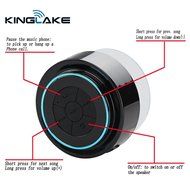 KINGLAKE Latest Brand New Exquisite IP67 Waterproof Mini Bluetooth Shower Speaker Enhanced Bass Audio Crystal... N2