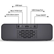 Portable Speakers, Basse Wireless Bluetooth Speaker with FM Radio, 2200mAh Battery, Hands-Free Calling Built-In... N4