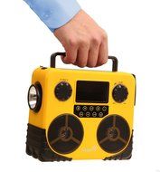 Ivation Water-Resistant Solar- &amp; Dynamo-Powered AM/FM/NOAA Radio, Bluetooth Stereo Speaker &amp; Phone Charger &ndash; Rugged...