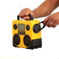 Ivation Water-Resistant Solar- &amp; Dynamo-Powered AM/FM/NOAA Radio, Bluetooth Stereo Speaker &amp; Phone Charger &ndash; Rugged... N2