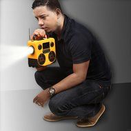 Ivation Water-Resistant Solar- &amp; Dynamo-Powered AM/FM/NOAA Radio, Bluetooth Stereo Speaker &amp; Phone Charger &ndash; Rugged... N3