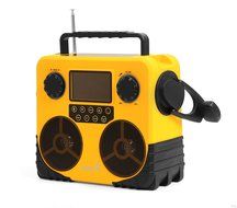 Ivation Water-Resistant Solar- &amp; Dynamo-Powered AM/FM/NOAA Radio, Bluetooth Stereo Speaker &amp; Phone Charger &ndash; Rugged... N4