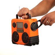 Ivation Water-Resistant Solar- &amp; Dynamo-Powered AM/FM/NOAA Radio, Bluetooth Stereo Speaker &amp; Phone Charger &ndash; Rugged... N7