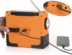 Ivation Water-Resistant Solar- &amp; Dynamo-Powered AM/FM/NOAA Radio, Bluetooth Stereo Speaker &amp; Phone Charger &ndash; Rugged... N9