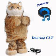Thumbs up dancing cat speaker , toys Stands 12&quot;Tall,Soft Toy Speaker compatible with PC, tablet , iPhone, iPod...