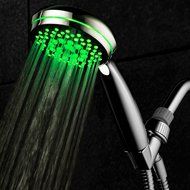 HotelSpa Ultra-Luxury 7-Setting 7 color LED Handheld Shower-Head with Bonus New Slimline Waterproof Bluetooth... N7