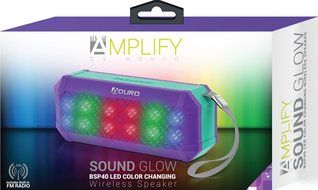 Aduro&reg; Amplify Sound Glow Wireless Portable Speaker w/ LED Light Show &amp; Built-in FM Radio &amp; Hands Free Calling... N17