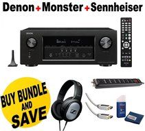 Denon AVR-S920W 7.2 Channel Full 4K Ultra HD AV Receiver with Built-In Wi-Fi &amp; Bluetooth + Monster Home Theater...