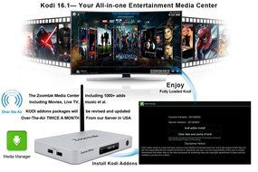 Zoomtak Android Tv Box 6.0 H8plus 4K HDR New Amlogic S905X Chipset Quad Core [2G/16G] with Kodi 16.1 Fully Loaded... N3
