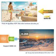 Zoomtak Android Tv Box 6.0 H8plus 4K HDR New Amlogic S905X Chipset Quad Core [2G/16G] with Kodi 16.1 Fully Loaded... N8