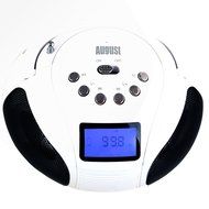August SE20 &ndash; Mini Bluetooth MP3 Stereo System &ndash; Portable Radio with Powerful Bluetooth Speaker- FM Alarm Clock... N19