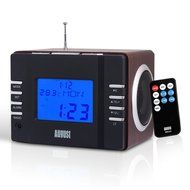 August SE20 &ndash; Mini Bluetooth MP3 Stereo System &ndash; Portable Radio with Powerful Bluetooth Speaker- FM Alarm Clock... N26