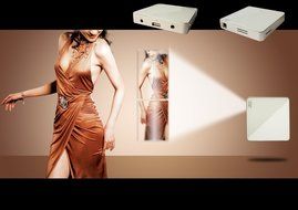 Vanilia Wireless WIFI 50 Lumens 640480 Media Player 1080P Pico Pocket LED Projector