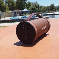 Axess SPBT1033-BR Portable Bluetooth Indoor/Outdoor 2.1 Hi-Fi Cylinder Loud Speaker with SD Card, AUX and FM Inputs... N2
