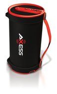 Axess SPBT1033-BR Portable Bluetooth Indoor/Outdoor 2.1 Hi-Fi Cylinder Loud Speaker with SD Card, AUX and FM Inputs... N6
