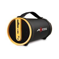 Axess SPBT1033-BR Portable Bluetooth Indoor/Outdoor 2.1 Hi-Fi Cylinder Loud Speaker with SD Card, AUX and FM Inputs... N11