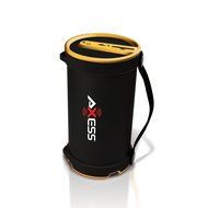 Axess SPBT1033-BR Portable Bluetooth Indoor/Outdoor 2.1 Hi-Fi Cylinder Loud Speaker with SD Card, AUX and FM Inputs... N12