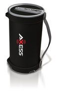 Axess SPBT1033-BR Portable Bluetooth Indoor/Outdoor 2.1 Hi-Fi Cylinder Loud Speaker with SD Card, AUX and FM Inputs... N18