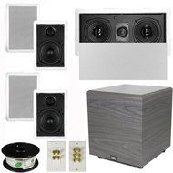 Theater Solutions 5.1 Home Audio Speakers 4 Speakers, 1 Center, 12" Powered Sub and More TS50WL51SET6