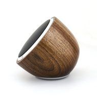 REALVOX Pinecone Solid Wood Portable Bluetooth Speaker, Dark Walnut Wood N3