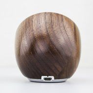 REALVOX Pinecone Solid Wood Portable Bluetooth Speaker, Dark Walnut Wood N4