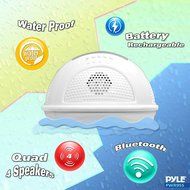 Pyle PWR95SBK Aqua SunBlast Floating Bluetooth Waterproof Pool Speaker System with Solar Panel Rechargeable Battery... N3