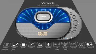 SHABA Infinity Light Bluetooth Stereo Speaker with Infinity 3D Light Effects, 10W Output Power, Power Bank, Equalizer... N2
