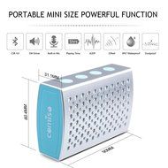 COMISO Water-proof Portable Bluetooth Wireless Aluminum Speaker with 5W Drivers Enhanced Bass, Silver N3
