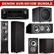 Denon AVR-S910W 7.2 Channel Full 4K Ultra HD A/V Receiver + A Polk Audio TSi Series Home Theater Speaker Package... N3