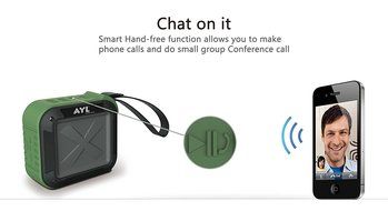 Portable Outdoor and Shower Bluetooth 4.0 Speaker by AYL SoundFit, Waterproof, Wireless with 10 Hour Rechargeable... N9
