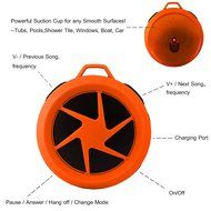Bluetooth Wireless Waterproof Speaker Rymemo Mini Bluetooth 4.0 Portable Speakers With Hook/Built-in Mic Hands-Free... N16