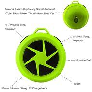 Bluetooth Wireless Waterproof Speaker Rymemo Mini Bluetooth 4.0 Portable Speakers With Hook/Built-in Mic Hands-Free... N23