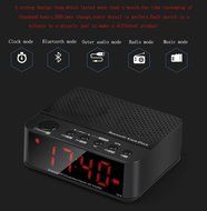 XHD D-1 wireless portable bluetooth alarm clock speaker with FM radio/mp3 music player/Time display
