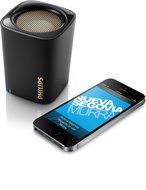 Philips BT100B/37 Wireless Mini Compact Portable Bluetooth Speaker with Built-In Microphone for Phone Calls N5