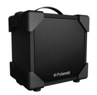 Polaroid Rugged Wireless Portable &amp; Rechargeable Bluetooth Speaker, Made of Wood with Carry on Strap (Blue) N3