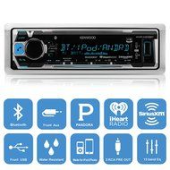 Kenwood KMR-M315BT Marine Bluetooth Digital USB AUX iPod iPhone Radio Stereo Player With 2x JBL 6&quot; x 9&quot; Inch Silver... N2