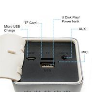 SUNMAY Wireless Bluetooth Speaker Bulit-in 4400mah Battery with Power Bank Function Dual-channel 20W (Dual 10W... N6