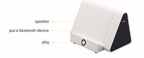 Portable Wireless Speaker Induction Speaker Magic Near Field Touch Amplifier with Stand for iPhone, HTC, Samsung... N4
