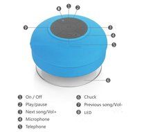 WHC-TECH Wirless BLuetooth,Fusicase Fashion Style New Outdoor Wireless Mini Waterproof Bluetooth Suction Shower... N6