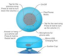 WHC-TECH Wirless BLuetooth,Fusicase Fashion Style New Outdoor Wireless Mini Waterproof Bluetooth Suction Shower... N9
