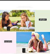 ahma 025 Portable Bluetooth Speaker, 3W Output Power with AUX in jack for Audio Players, Build in Microphone for... N8