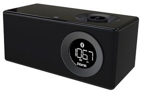 iHome Bluetooth Stereo Executive Music Station, Black (IBN10BC)