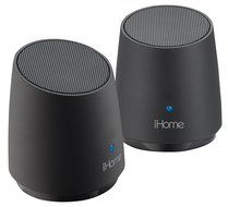 iHome iHM89BC Rechargeable Mini Speakers (Black) N2