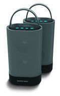 Sharper Image SBT615-2GY Two Wireless Bluetooth 4.0 Speakers, Works Together as Stereo or Separately (GREY)