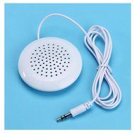 Lisingtool Portable 3.5mm Pillow Speaker for MP3 MP4 CD iPod Phone,White